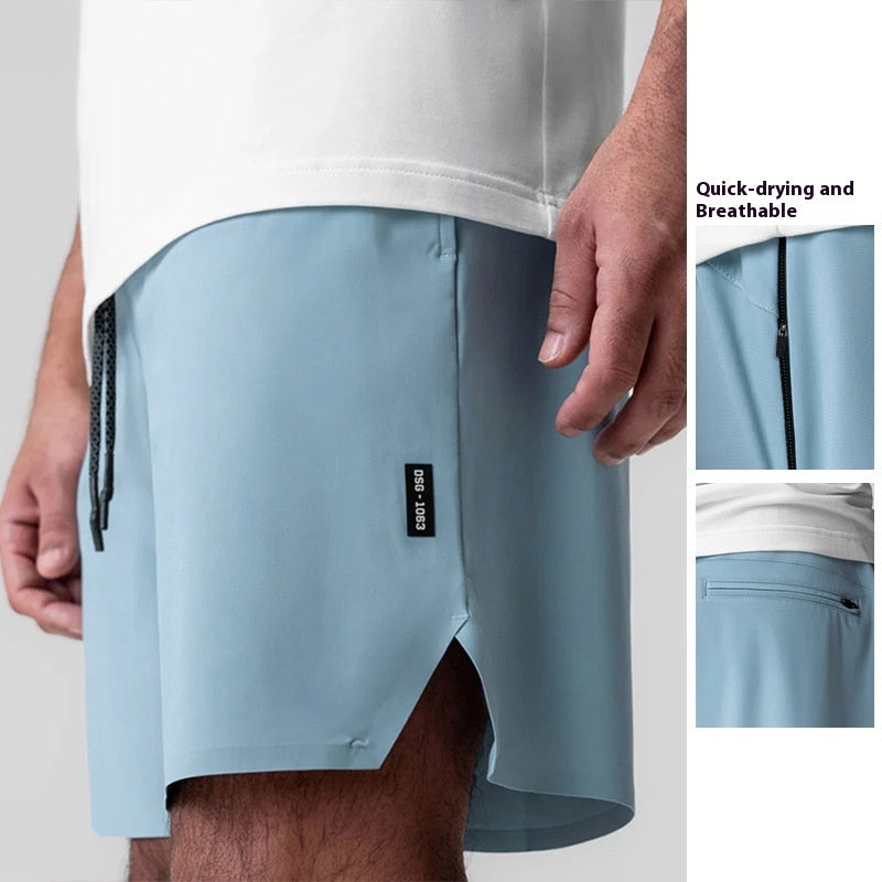 Men's Seamless Sports High-grade Multi-bag Quick-drying Knee Length Pants