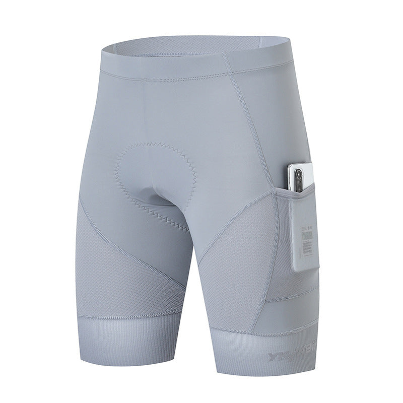 Breathable Sweat Absorbing Cushion Men's Solid Color Bicycle Pants