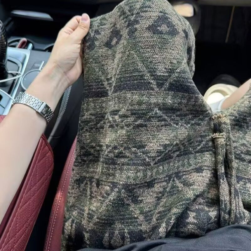 American-style Heavy Knitted Woolen Casual Shorts