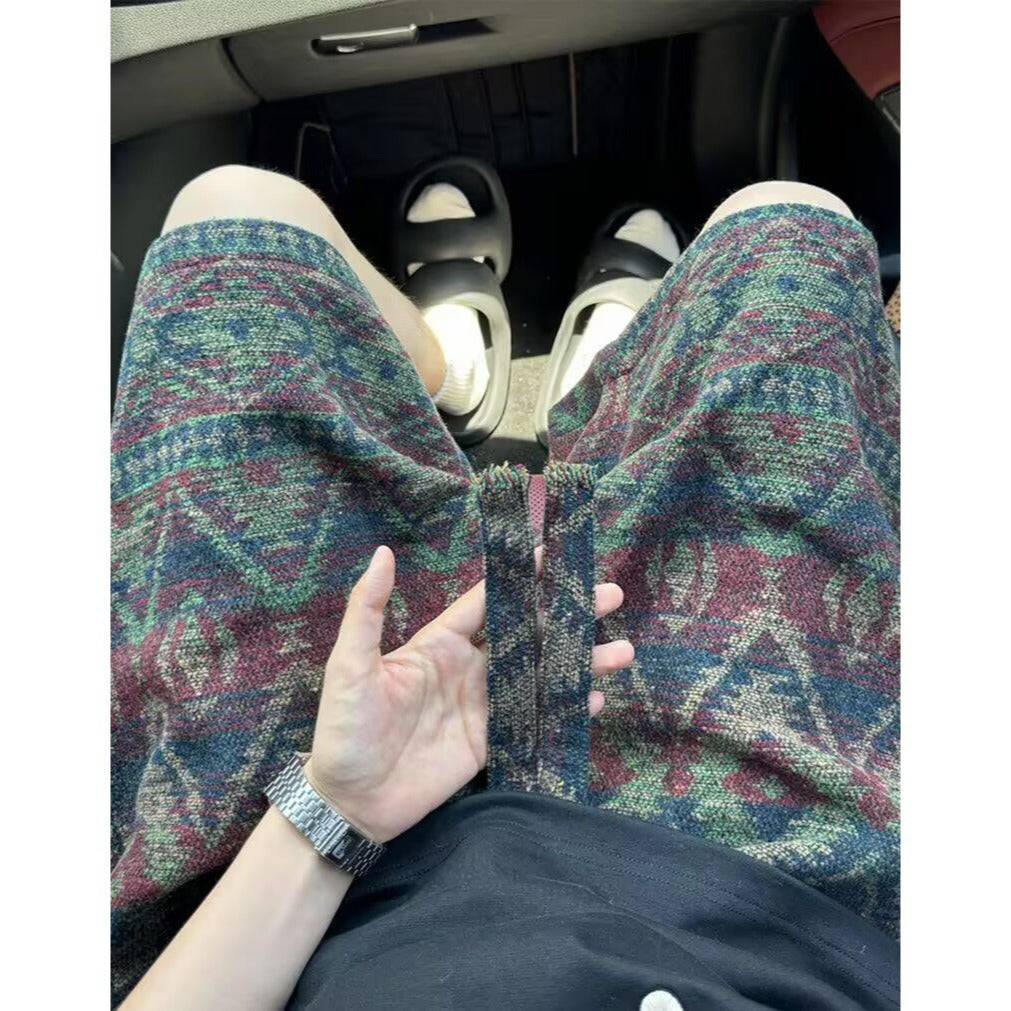 American-style Heavy Knitted Woolen Casual Shorts